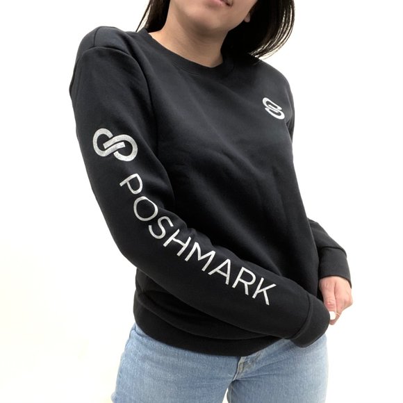 Posh Tops - Poshmark Crewneck Sweatshirt PML1 Black and White